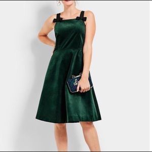 Talbots green fit and flare dress